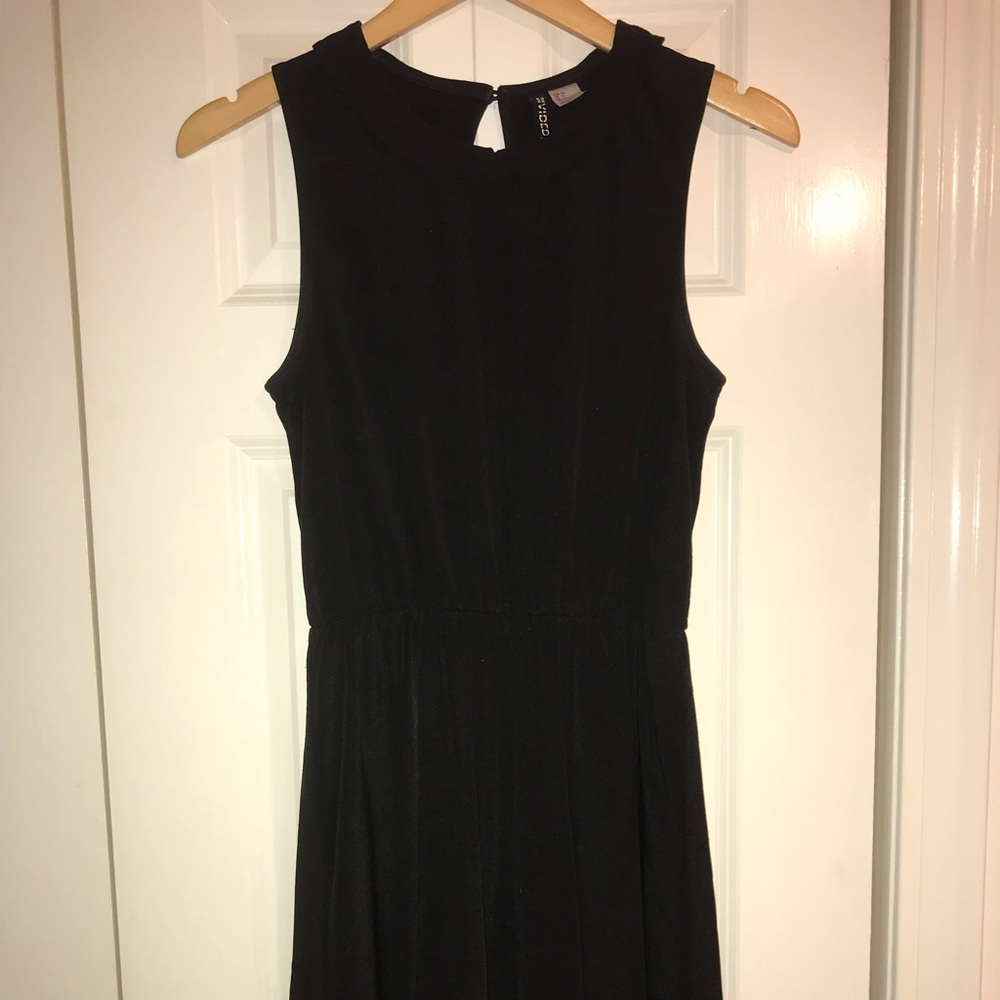 DIVIDED Black Collared Party Dress